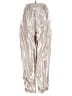 Rafael 100% Polyester Metallic Silver Casual Pants Size L - photo 2