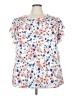 Shein Curve White Short Sleeve Blouse Size 5X - photo 1