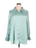 Torrid Teal Long Sleeve Blouse Size 5X Plus (5) - photo 1