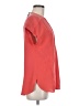 LUXE DELUXE 100% Silk Red Short Sleeve Silk Top Size 6 - photo 4