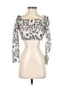 Topshop Silver 3/4 Sleeve Top Size 4 - photo 1