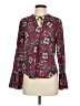 Shoshanna 100% Polyester Burgundy Long Sleeve Blouse Size S - photo 1