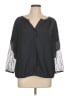 Ann Taylor Factory 100% Polyester Black 3/4 Sleeve Blouse Size L - photo 1