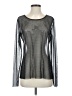 Luukaa Gray Long Sleeve Top Size 00 - photo 1