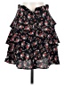 Zara 100% Polyester Floral Black Casual Skirt Size XS - photo 1