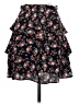 Zara 100% Polyester Floral Black Casual Skirt Size XS - photo 2