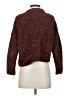 OAT 100% Polyester Tweed Brown Turtleneck Sweater Size XS - photo 2