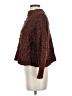 OAT 100% Polyester Tweed Brown Turtleneck Sweater Size XS - photo 5