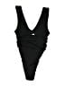 Assorted Brands Stripes Black One Piece Swimsuit Size S - photo 2