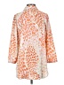 CAbi 100% Polyester Animal Print Orange 3/4 Sleeve Blouse Size XXS - photo 2
