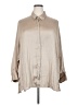 Old Navy 100% Polyester Metallic Tan 3/4 Sleeve Blouse Size XXL - photo 1