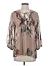 Bellatrix 100% Polyester Tan 3/4 Sleeve Blouse Size S - photo 1