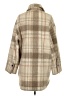 MNG Plaid Tan Coat Size S - photo 2
