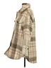 MNG Plaid Tan Coat Size S - photo 5
