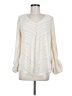 Blu Pepper Ivory Long Sleeve Blouse Size M - photo 1