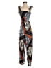 H&M 100% Viscose Paisley Black Blue Jumpsuit Size 4 - photo 1