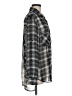 Xhilaration 100% Polyester Plaid Gray Long Sleeve Blouse Size M - photo 4