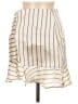 JOA 100% Polyester Stripes Ivory Casual Skirt Size M - photo 1