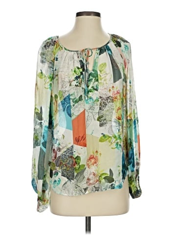 Leifsdottir Long Sleeve Silk Top (view 1)