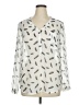 Merona 100% Polyester Ivory Long Sleeve Blouse Size XL - photo 1