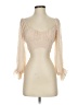 Hello Molly 100% Polyester Ivory 3/4 Sleeve Blouse Size 2 - photo 1