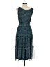 Max Studio Polka Dots Teal Blue Cocktail Dress Size M (estimated) - photo 2