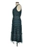 Max Studio Polka Dots Teal Blue Cocktail Dress Size M (estimated) - photo 5