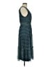 Max Studio Polka Dots Teal Blue Cocktail Dress Size M (estimated) - photo 4