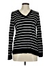 Style&Co Stripes Black Pullover Sweater Size M - photo 1