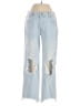 We the Free 100% Cotton Hearts Blue Jeans Size 25 waist - photo 1