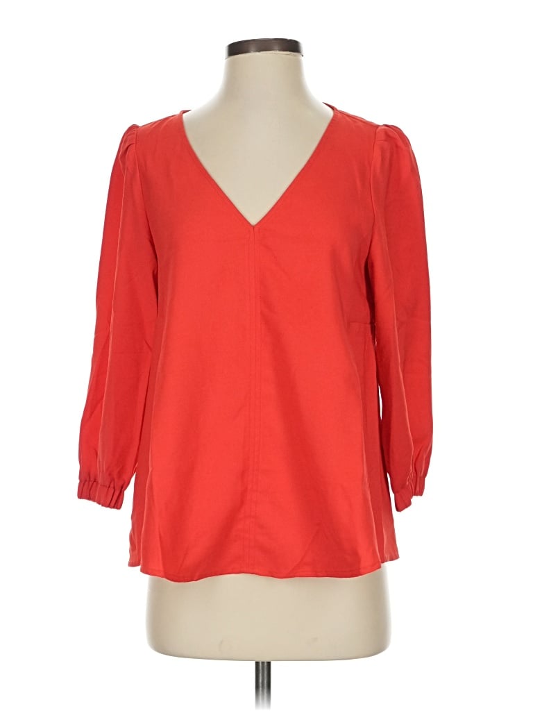 Pre-owned Tuckernuck 3/4 Sleeve Blouse In Red