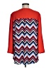 Tacera 100% Polyester Red 3/4 Sleeve Blouse Size M - photo 2