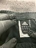 Adidas 100% Polyester Solid Black Track Pants Size M - photo 4