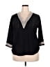 Assorted Brands Black 3/4 Sleeve Blouse Size XXL - photo 1