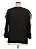Saks Fifth Avenue 100% Polyester Black 3/4 Sleeve Blouse Size XL - photo 2