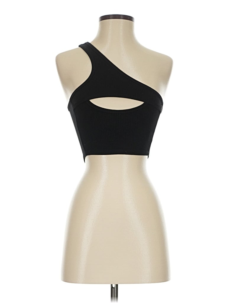 Pre-owned Emma & Sam Tank Top Black One Shoulder Neckline Tops