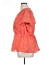 Lane Bryant 100% Polyester Orange Short Sleeve Blouse Size 14 - 16 Plus - photo 5