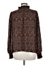 Evereve 100% Polyester Brown Long Sleeve Blouse Size M - photo 2
