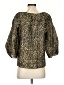 Talbots Animal Print Gold 3/4 Sleeve Blouse Size S - photo 2