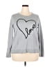 Apt. 9 Hearts Silver Pullover Sweater Size XXL - photo 1
