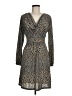 Veronica M. Chevron-herringbone Gold Tan Cocktail Dress Size M - photo 1