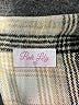 Pink Lily 100% Polyester Plaid Gray Long Sleeve Blouse Size M - photo 7