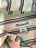 Madewell 100% Viscose Stripes Silver Short Sleeve Blouse Size XXS - photo 7