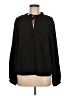 Aqua 100% Tencel Black Long Sleeve Blouse Size M - photo 1