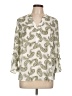 41Hawthorn 100% Polyester Paisley Ivory 3/4 Sleeve Blouse Size L - photo 1