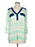 5/48 100% Polyester Green 3/4 Sleeve Blouse Size M - photo 1