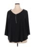 Green Envelope Black 3/4 Sleeve Blouse Size 3X - photo 1