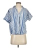 Madewell Stripes Blue Short Sleeve Blouse Size XS - photo 1