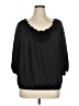 M.S.S.P. 100% Polyester Black 3/4 Sleeve Blouse Size XL (estimated) - photo 1