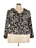 Old Navy 100% Polyester Black 3/4 Sleeve Blouse Size XXL - photo 1
